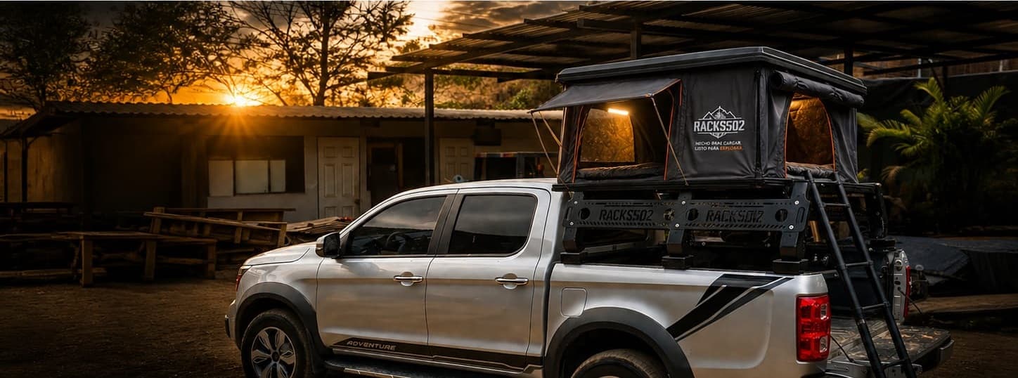 Truck at sunset