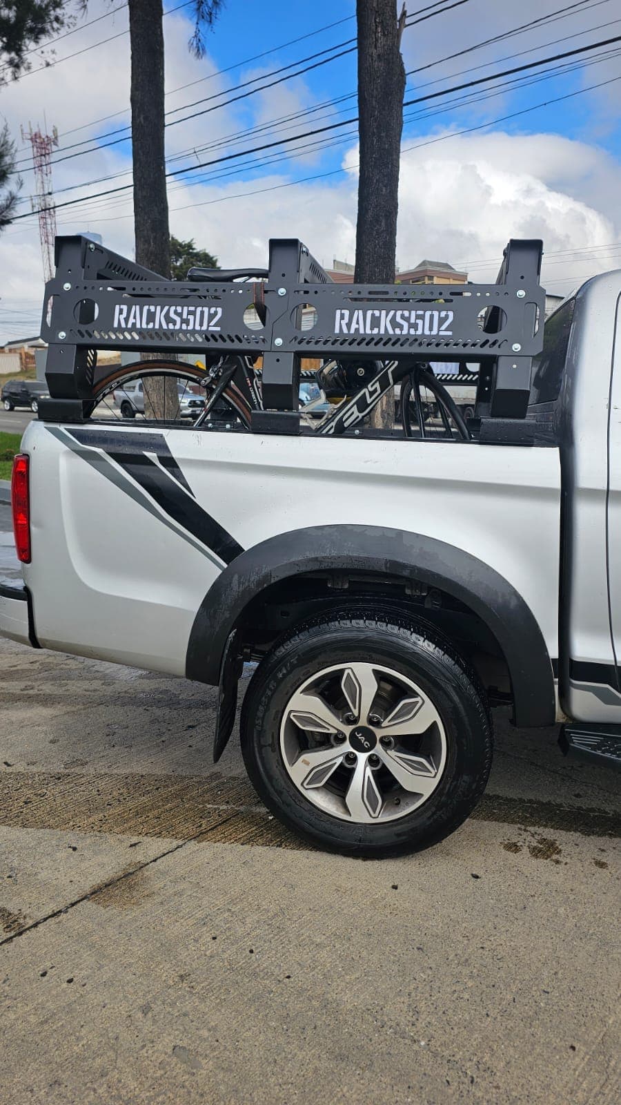 Rack instalado en pickup